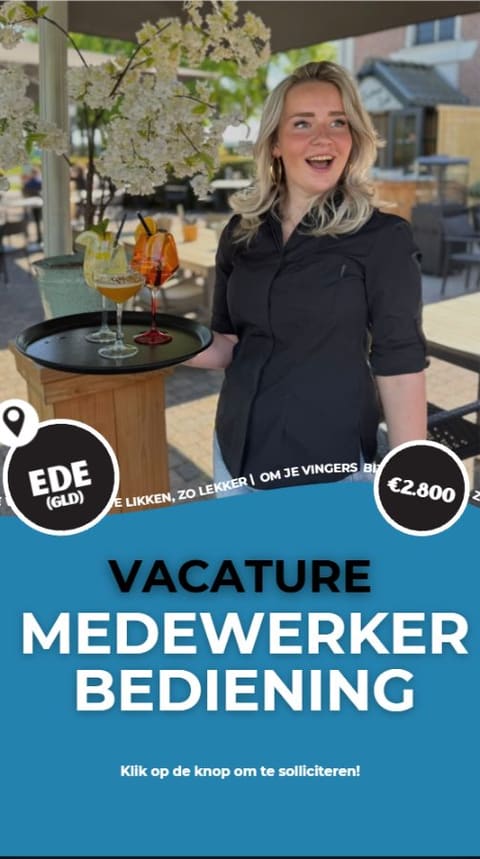 Wervingscampagne Medewerker bediening bij Juffrouw Tok