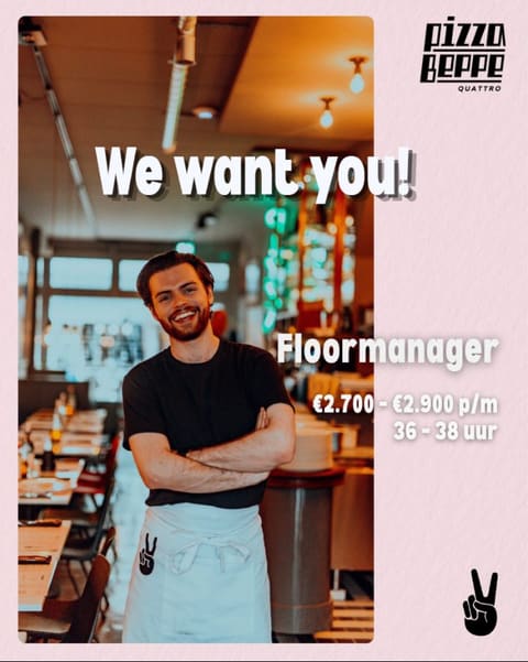 Wervingscampagne Shiftleader & bediening bij Pizza Beppe
