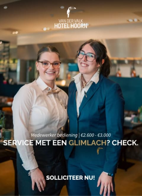 Wervingscampagne Medewerker bediening bij Van der Valk Hoorn